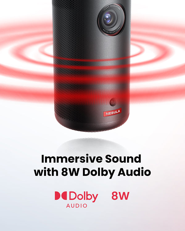 Capsule 3 | 1080p Mini Google TV Projector (Lightning Deals)