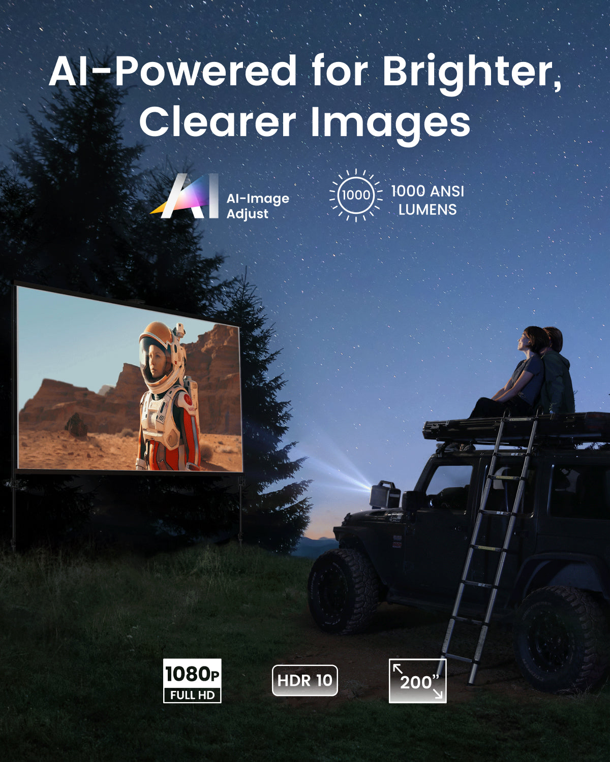 Mars 3 Outdoor Projector | 288Wh DC Portable Power Station