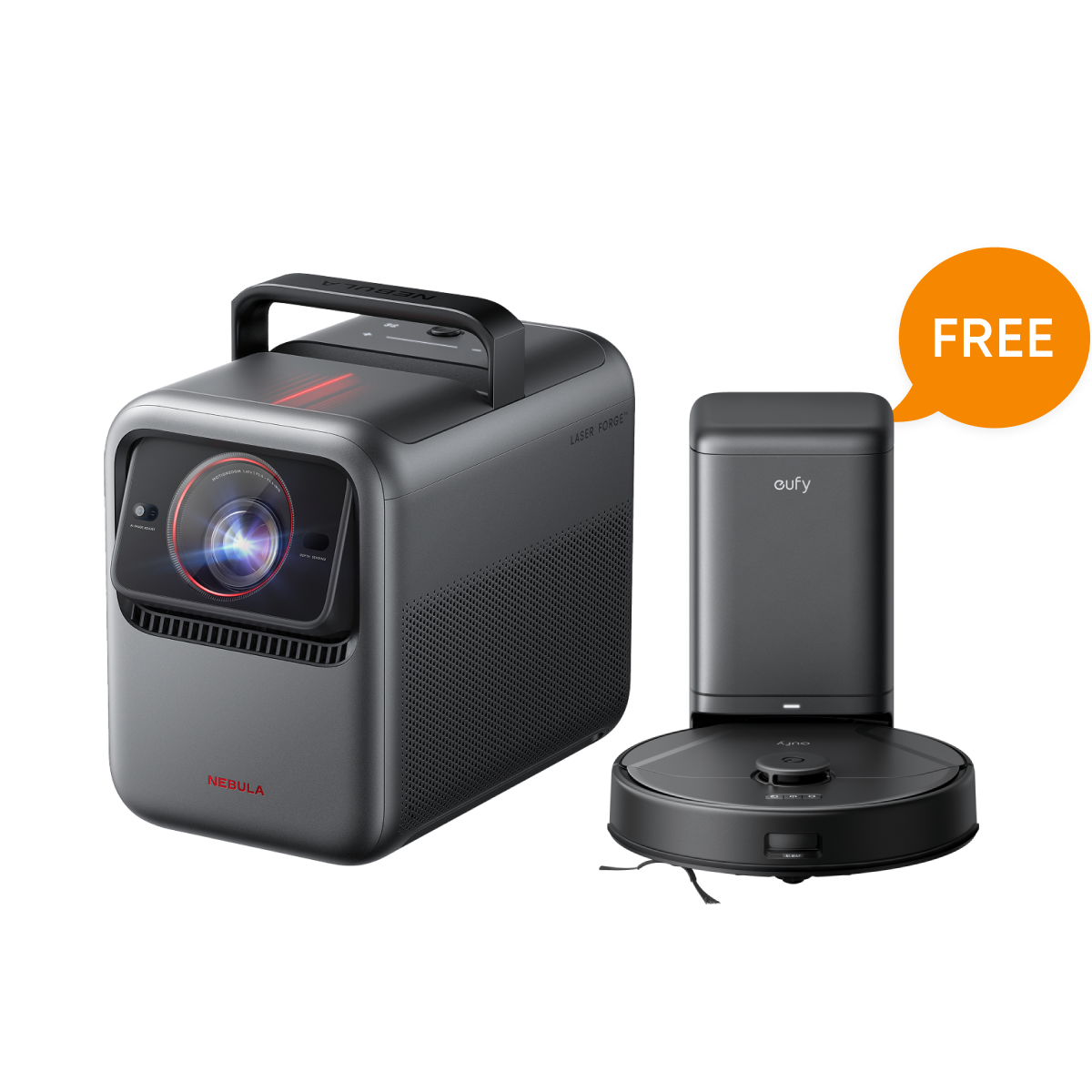 NEBULA X1 4K Projector | Robot Vacuum with Self-Empty Station (45 Days* Hands-Free)