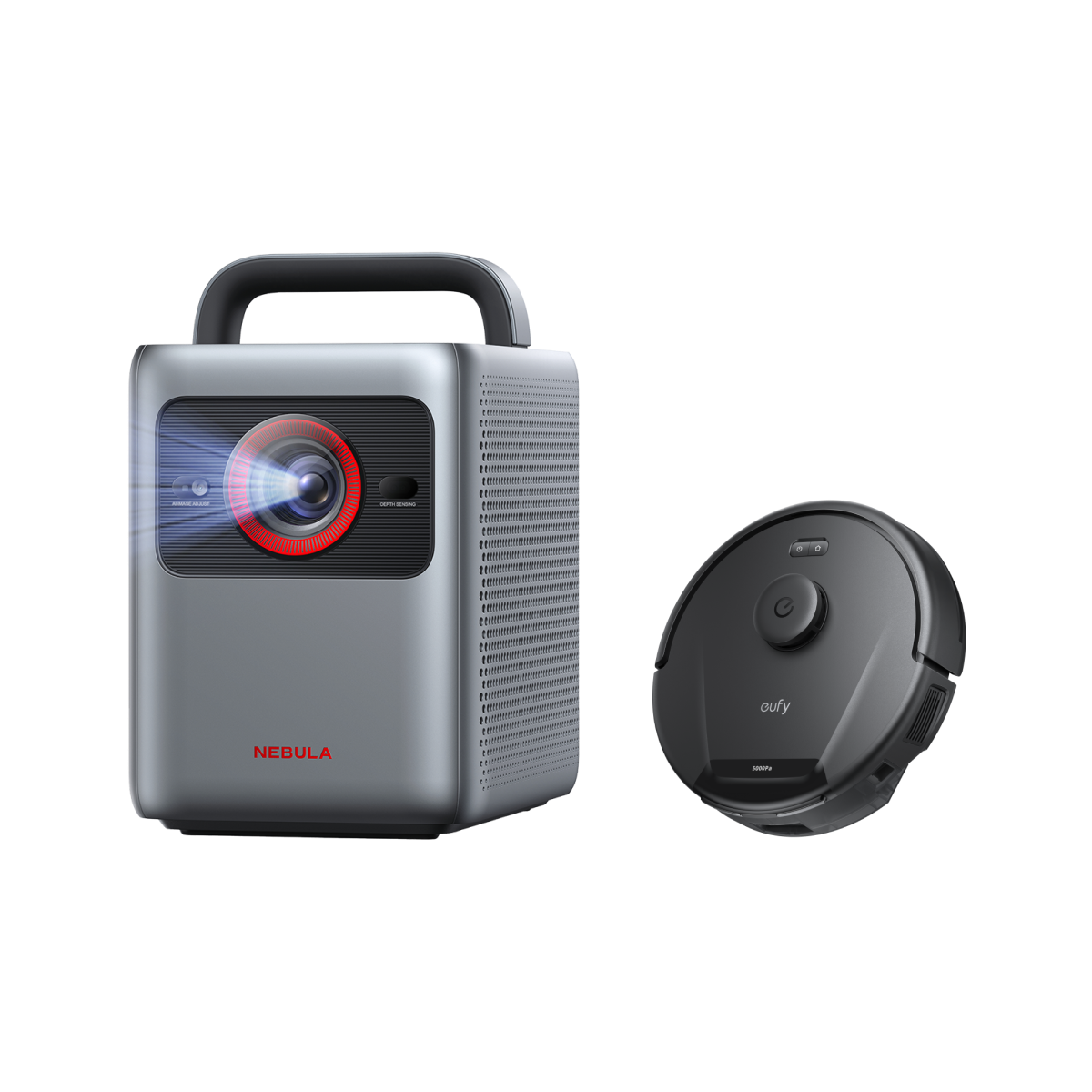 Cosmos 4K SE Projector + 1.5H Auto-Clean Robot Vacuum by eufy