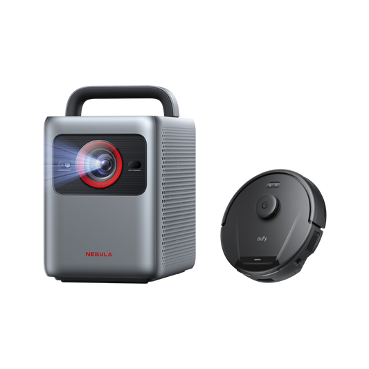 Cosmos 4K SE Projector + 1.5H Auto-Clean Robot Vacuum by eufy