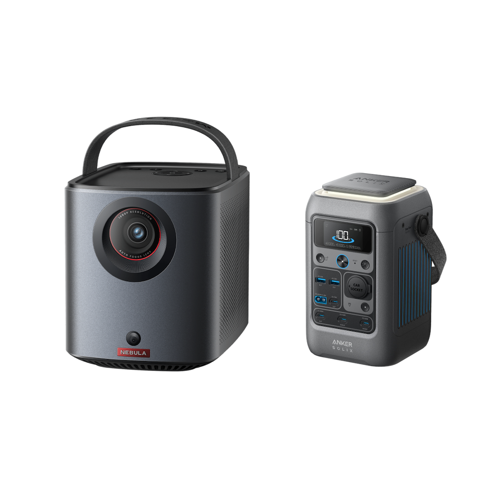 Mars 3 Air | Portable Google TV Projector & 288Wh DC Portable Power Station
